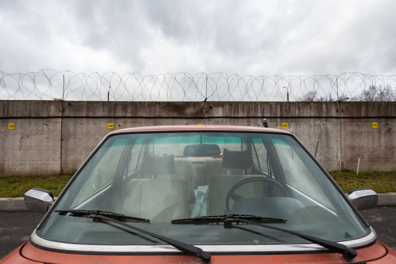 Cracked windscreen showing signs that replacement may be needed